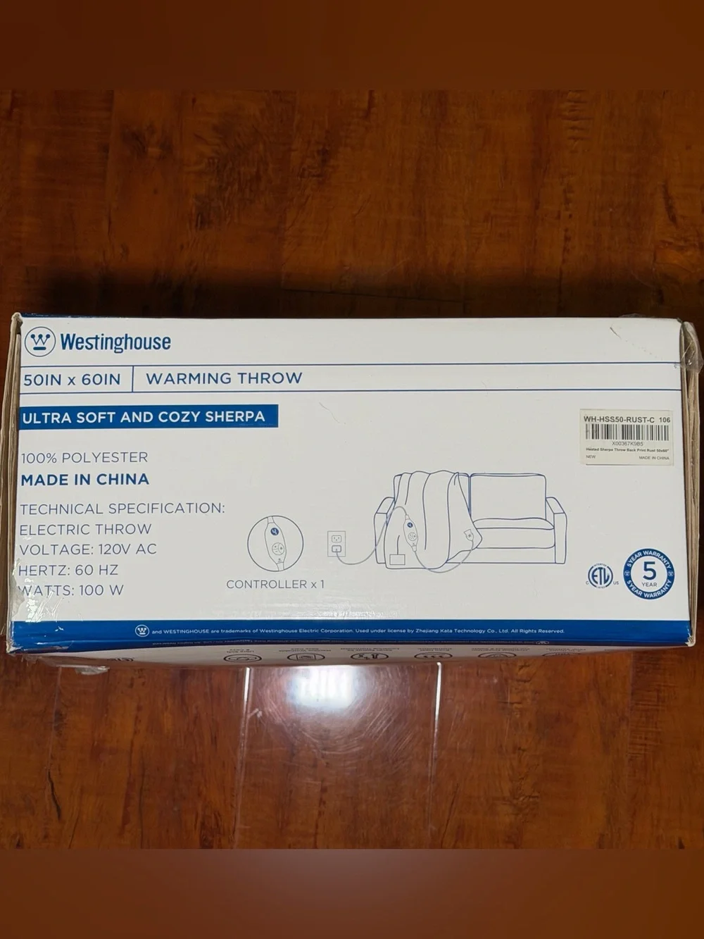 Westinghouse Heated Electric Throw Blanket - (50